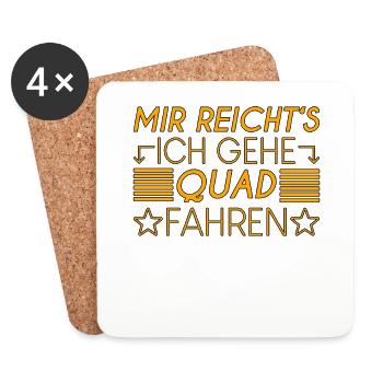 Quad Spruch - Untersetzer (4er-Set) - Weiß - Vorne