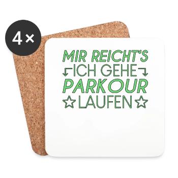 Parkour Spruch - Untersetzer (4er-Set) - Weiß - Vorne