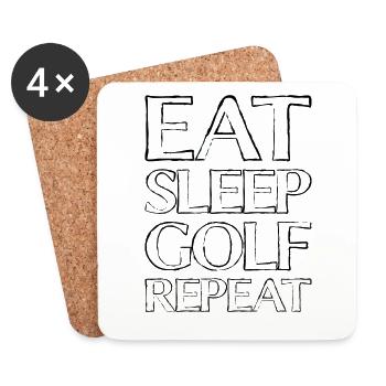 Manger Sleep Golf - Dessous de verre (lot de 4) - blanc - Devant