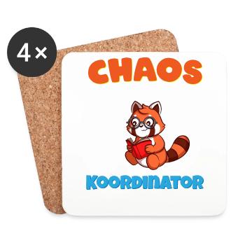 Chaos Koordinator Erzieher Kindergarten Erzieherin - Untersetzer (4er-Set) - Weiß - Vorne