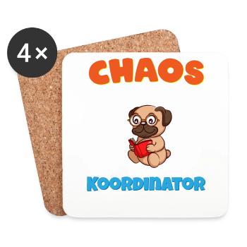 Chaos Koordinator Erzieher Kindergarten Erzieherin - Untersetzer (4er-Set) - Weiß - Vorne