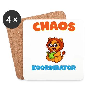Chaos Koordinator Erzieher Kindergarten Erzieherin - Untersetzer (4er-Set) - Weiß - Vorne