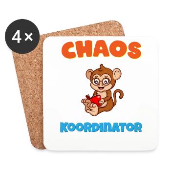 Chaos Koordinator Erzieher Kindergarten Erzieherin - Untersetzer (4er-Set) - Weiß - Vorne