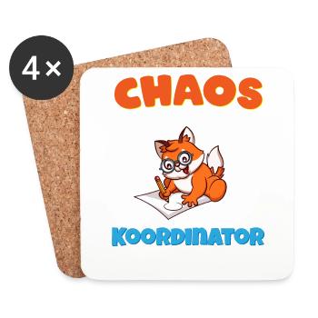 Chaos Koordinator Erzieher Kindergarten Erzieherin - Untersetzer (4er-Set) - Weiß - Vorne