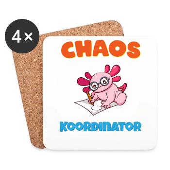 Chaos Koordinator Erzieher Kindergarten Erzieherin - Untersetzer (4er-Set) - Weiß - Vorne