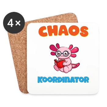Chaos Koordinator Erzieher Kindergarten Erzieherin - Untersetzer (4er-Set) - Weiß - Vorne