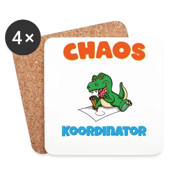 Chaos Koordinator Erzieher Kindergarten Erzieherin - Untersetzer (4er-Set) - Weiß - Vorne