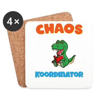 Chaos Koordinator Erzieher Kindergarten Erzieherin - Untersetzer (4er-Set) - Weiß - Vorne