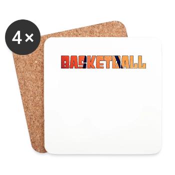 Basket-ball - Dessous de verre (lot de 4) - blanc - Devant