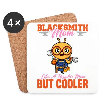Blacksmith Mom Like A Regualr Mom But Cooler - Coasters (set of 4) - white - Front