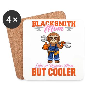 Blacksmith Mom Like A Regualr Mom But Cooler - Coasters (set of 4) - white - Front
