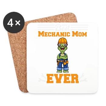 Best Mechanic Mom Ever Technician Mothers Day Gift - Untersetzer (4er-Set) - Weiß - Vorne