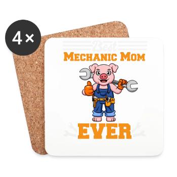 Best Mechanic Mom Ever Technician Mothers Day Gift - Untersetzer (4er-Set) - Weiß - Vorne