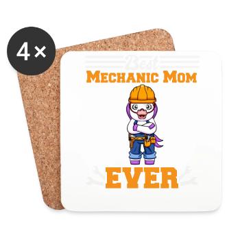 Best Mechanic Mom Ever Technician Mothers Day Gift - Untersetzer (4er-Set) - Weiß - Vorne