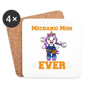 Best Mechanic Mom Ever Technician Mothers Day Gift - Untersetzer (4er-Set) - Weiß - Vorne