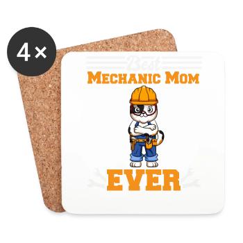 Best Mechanic Mom Ever Technician Mothers Day Gift - Untersetzer (4er-Set) - Weiß - Vorne
