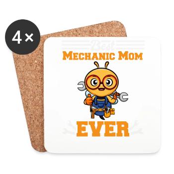 Best Mechanic Mom Ever Technician Mothers Day Gift - Untersetzer (4er-Set) - Weiß - Vorne