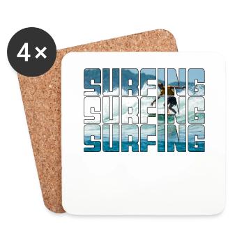 Surfing - Coasters (set of 4) - white - Front