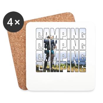 camping - Coasters (set of 4) - white - Front
