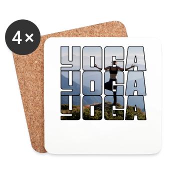 Yoga - Coasters (set of 4) - white - Front