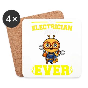 Best Electrician Mom Ever Electronic Technician - Coasters (set of 4) - white - Front