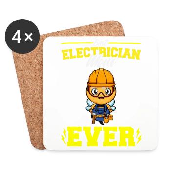Best Electrician Mom Ever Electronic Technician - Coasters (set of 4) - white - Front