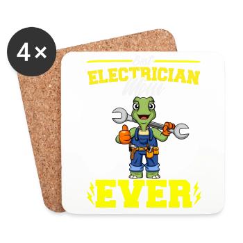 Best Electrician Mom Ever Electronic Technician - Coasters (set of 4) - white - Front
