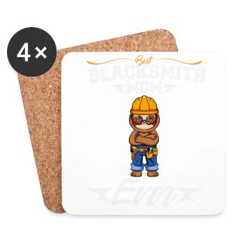 Best Blacksmith Mom Ever Metal Work Forge Hammer - Coasters (set of 4) - white - Front