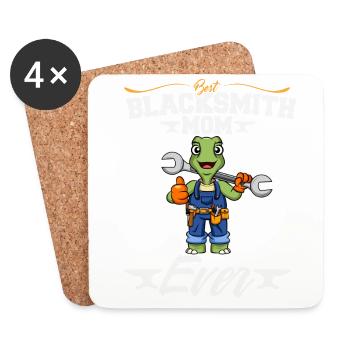 Best Blacksmith Mom Ever Metal Work Forge Hammer - Coasters (set of 4) - white - Front