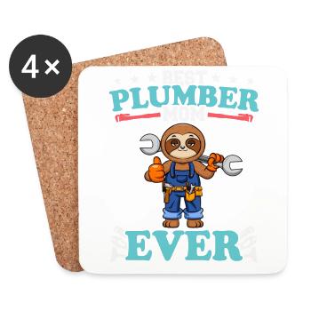 Best Plumber Mom Ever Plumbing Technician Crafts - Untersetzer (4er-Set) - Weiß - Vorne