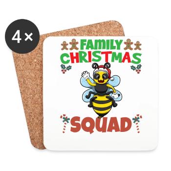 Family Matching Christmas Squad X-Mas Holidays - Coasters (set of 4) - white - Front