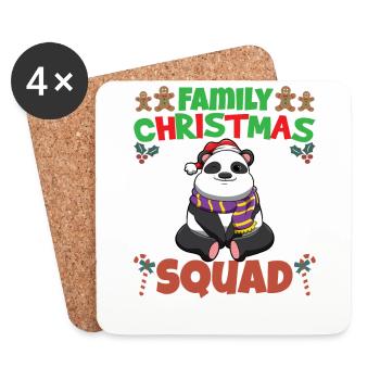 Family Matching Christmas Squad X-Mas Holidays - Untersetzer (4er-Set) - Weiß - Vorne