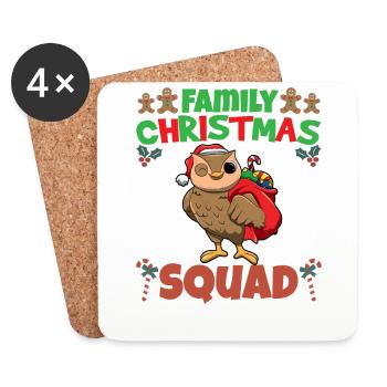 Family Matching Christmas Squad X-Mas Holidays - Untersetzer (4er-Set) - Weiß - Vorne