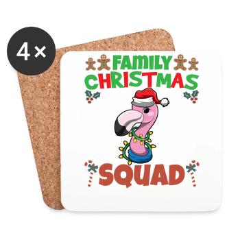 Family Matching Christmas Squad X-Mas Holidays - Untersetzer (4er-Set) - Weiß - Vorne