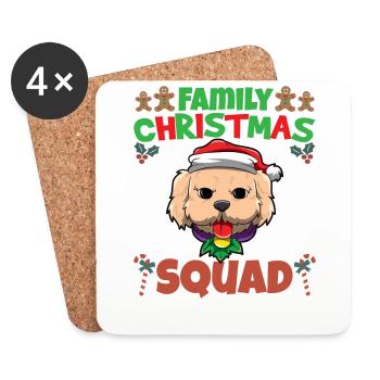 Family Matching Christmas Squad X-Mas Holidays - Coasters (set of 4) - white - Front