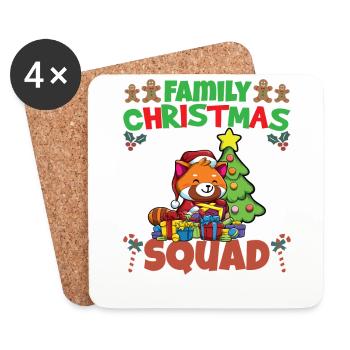 Family Matching Christmas Squad X-Mas Holidays - Untersetzer (4er-Set) - Weiß - Vorne