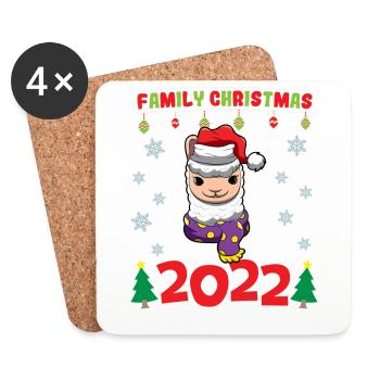 Family Christmas 2022 Funny Matching Xmas Lover - Coasters (set of 4) - white - Front