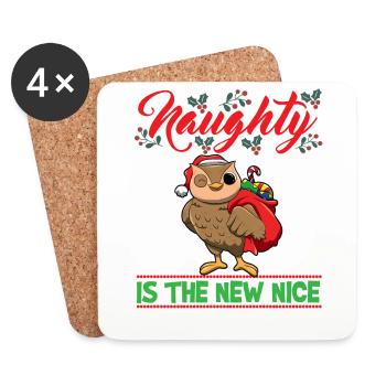 Coquin est le nouveau Noël de Noël Nice - Dessous de verre (lot de 4) - blanc - Devant