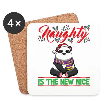 Naughty Is The New Nice Christmas Santa Xmas - Untersetzer (4er-Set) - Weiß - Vorne