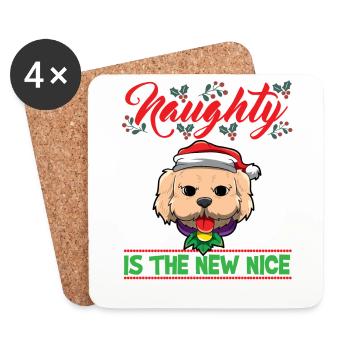 Naughty Is The New Nice Christmas Santa Xmas - Untersetzer (4er-Set) - Weiß - Vorne