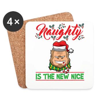 Naughty Is The New Nice Christmas Santa Xmas - Untersetzer (4er-Set) - Weiß - Vorne