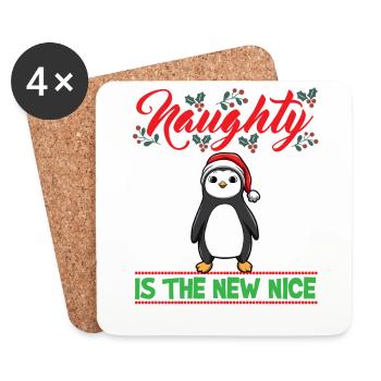 Naughty Is The New Nice Christmas Santa Xmas - Untersetzer (4er-Set) - Weiß - Vorne