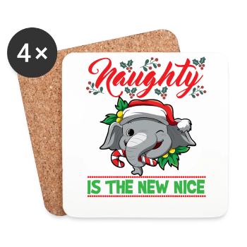Coquin est le nouveau Noël de Noël Nice - Dessous de verre (lot de 4) - blanc - Devant