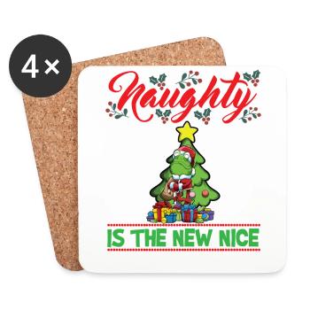 Coquin est le nouveau Noël de Noël Nice - Dessous de verre (lot de 4) - blanc - Devant
