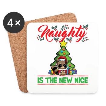 Naughty Is The New Nice Christmas Santa Xmas - Untersetzer (4er-Set) - Weiß - Vorne