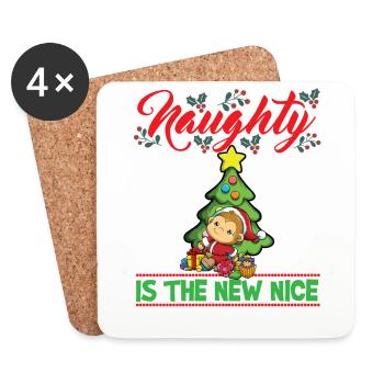 Coquin est le nouveau Noël de Noël Nice - Dessous de verre (lot de 4) - blanc - Devant