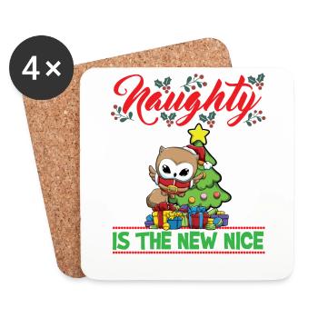 Coquin est le nouveau Noël de Noël Nice - Dessous de verre (lot de 4) - blanc - Devant