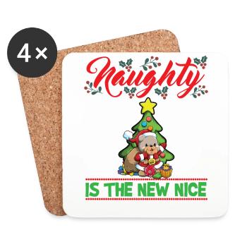 Coquin est le nouveau Noël de Noël Nice - Dessous de verre (lot de 4) - blanc - Devant