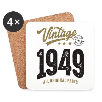 Millésime 1949 73ème anniversaire - Dessous de verre (lot de 4) - blanc - Devant