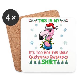 This Is My It's Too Hot For Ugly Christmas Sweater - Coasters (set of 4) - white - Front